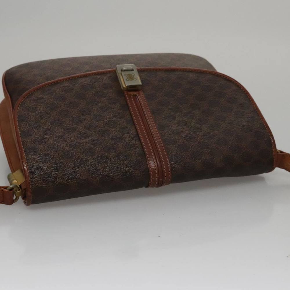 CELINE Macadam Canvas Shoulder Bag PVC Leather Brown Auth 108734 - Picture 6 of 16